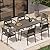Oasbira Outdoor Patio Dining Table Sets 7-Piece Aluminum and HDPS All-Weather Table and Chairs with Umbrella Hole, Patio Modern Furniture Sets for Garden, Backyard, Lawn, and Poolside, Charcoal