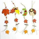 Die Deko Blätter sind nicht nur für die Herbstdekoration geeignet. Sie erhalten diese schönen Dekohänger in Blattform im 4er Set. Die Blätter sind zum aufhängen.
