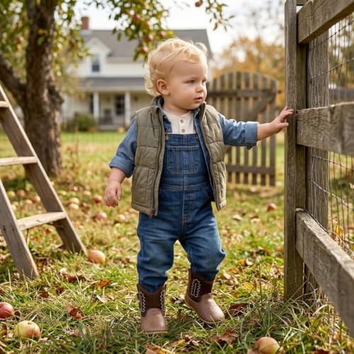 Image of Meckior Baby Girls Cowboy Tassel Boots Side Zipper Moccasins Soft Bottom Non-Slip Toddler Shoe