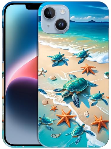 Coque iPhone 14 Plus antichoc mince GlamCase blanche motif tortue