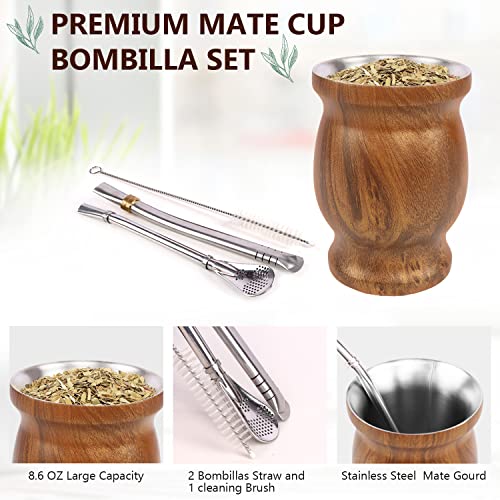 ROCKY&CHAO 9 Oz Yerba Mate Gourd Tea Cup - Image 2