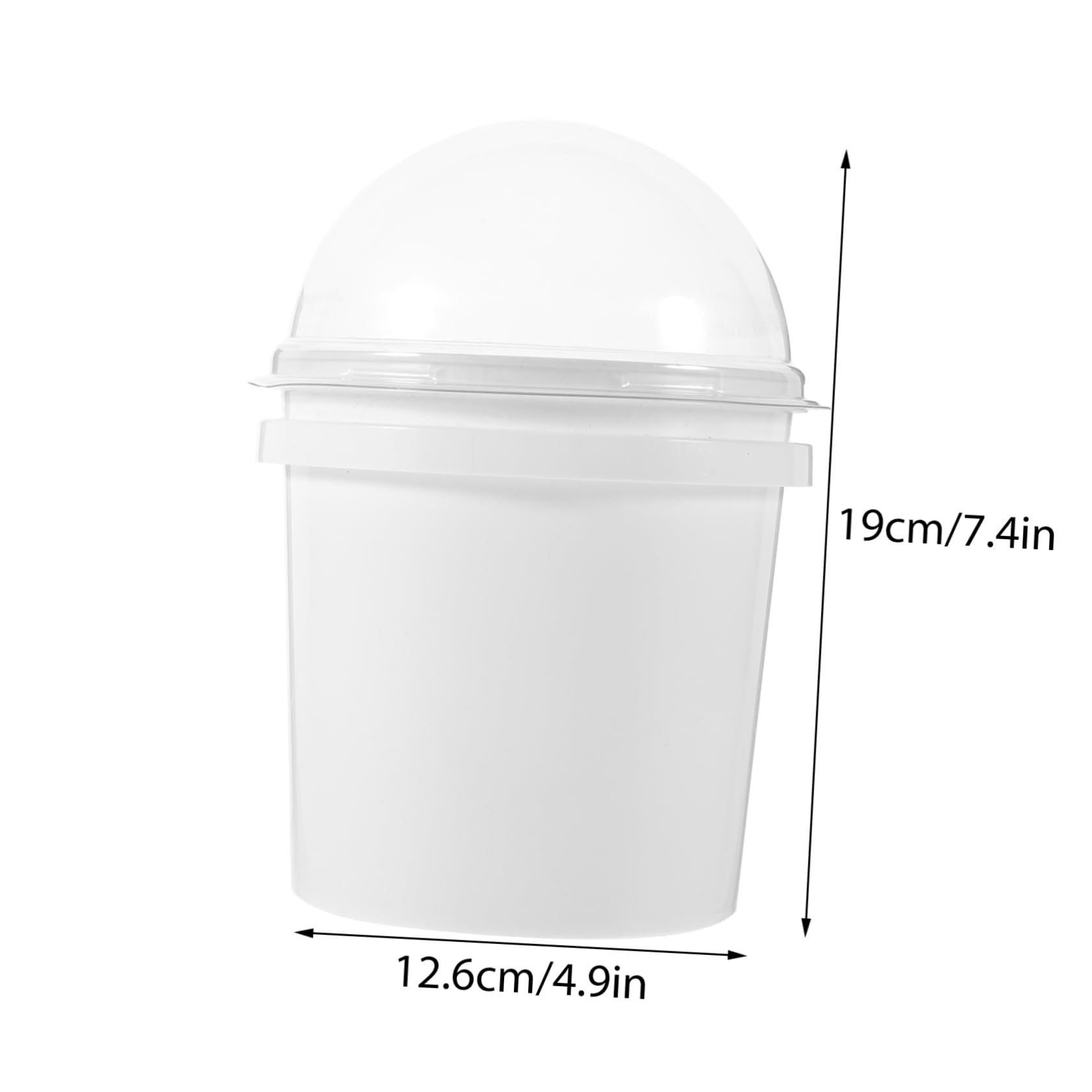 SOLUSTRE 6pcs Plastic Snack Bucket Ice Cream Candy Containers for Parties Movie Nights and Events Non Slip Reusable Design for Popcorn and Treats