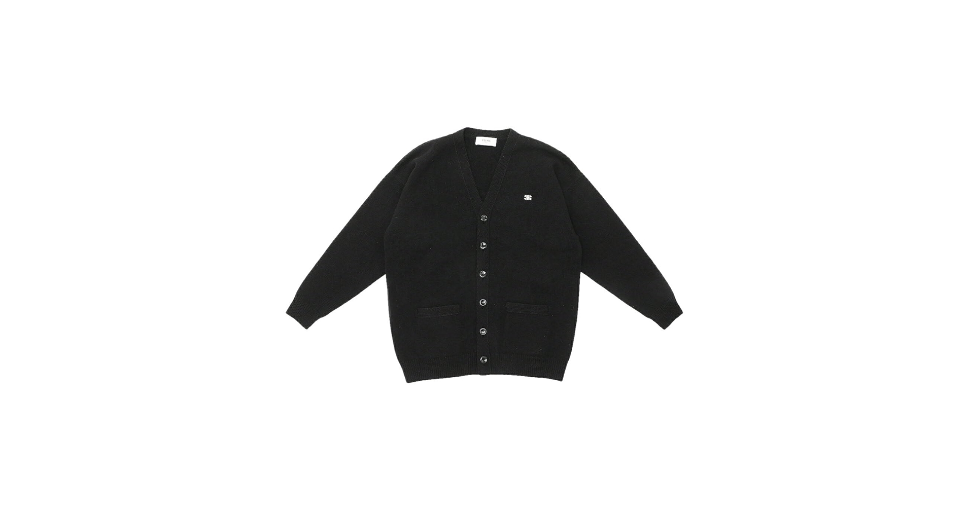 美品✨CELINE カーディガン　トリオンフ　ブラック　シルク100% Amazon.co.jp: [セリーヌ] カーディガン トリオンフ ロング