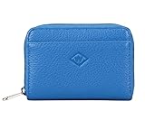 Van Der Rich ® - Pequeño Monedero con Llavero de Piel Pequeño - Mujer (Azul)