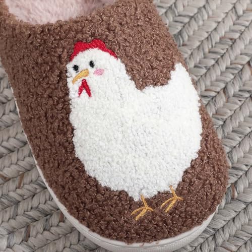 Image of Highland Cow Slippers for Women Plush Scottish Highland Cow Animal Slippers Warm Non Slip Home Indoor Slippers