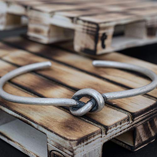 Handmade Cuff Bracelet 925 Sterling Silver Bracelet For Men Valentines Day Gift For Men Bracelet Chain Bracelet Men Cuff Mens Knot Design Bangle Mens Jewelry Gift Boyfriend Gift #TOP2