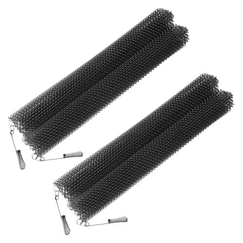 ABOOFAN Lot de 2 Écrans Pare-feu en Maille Métallique pour Cheminée à Bois, Panneaux Rectangulaires 61 X 55,9 Cm, Protection Anti-étincelles Solide, Barrière de Sécurité pour Foyer