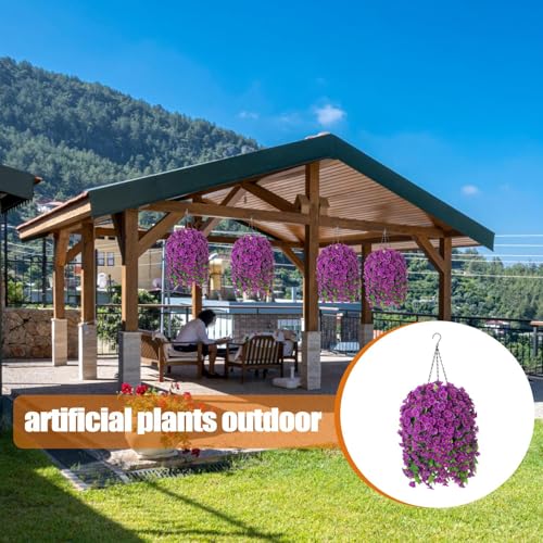 Fleurs artificielles pour extérieur suspendues pour jardin et maison