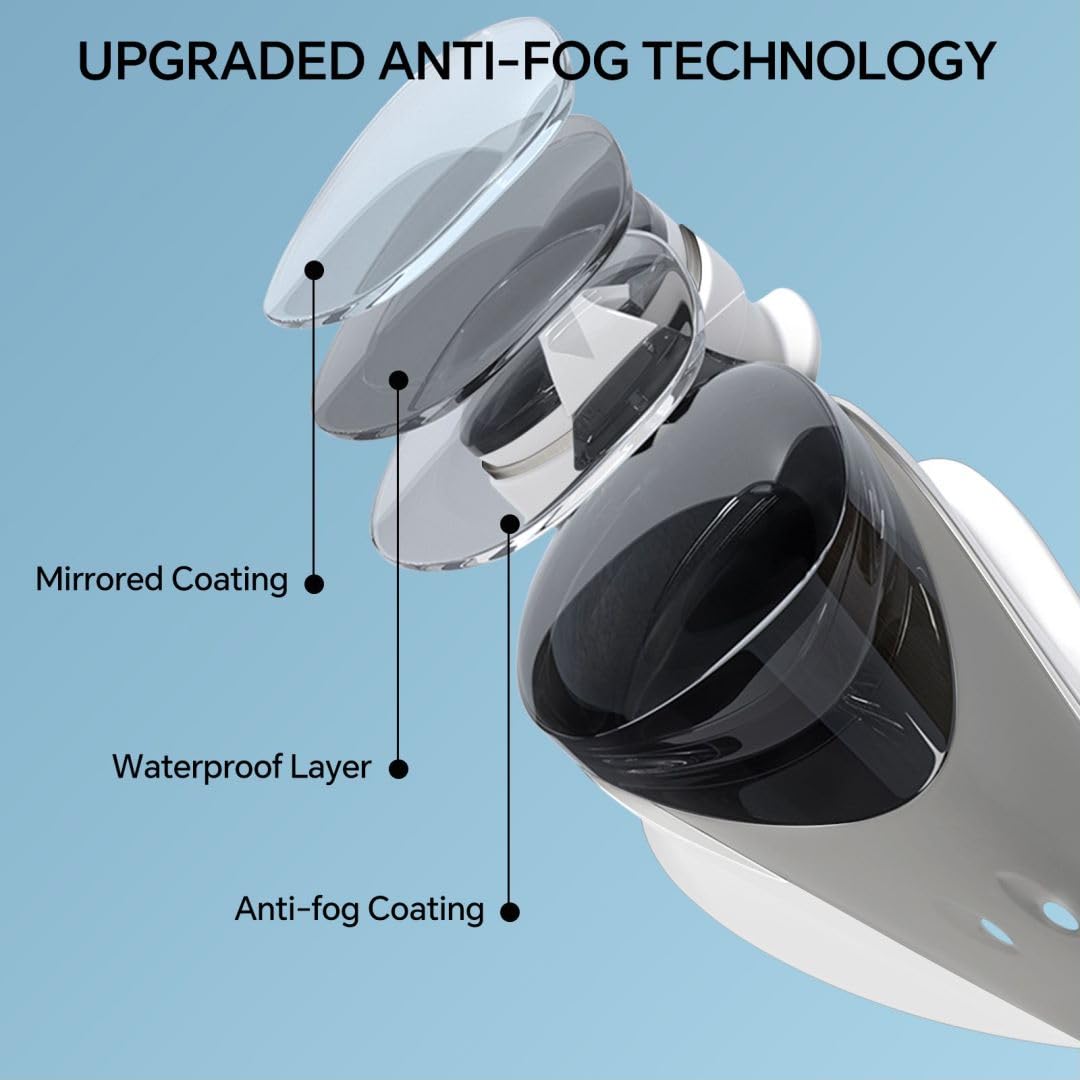 Gafas de natación para miopía, para adultos, jóvenes, hombres, mujeres, antivaho, anti-UV, para natación en interiores y exteriores, sin fugas, color gris -5.0
