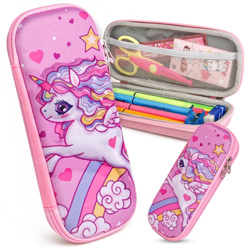 Image of Zest 4 Toyz Unicorn Pencil Case for Kids Pencil Pouch Large Capacity Pencil Box Case for Kids Pencil Pouch for Girls and Boys(Random Design Dispatch)- Multicolor