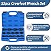 Bicos 15pcs Crowfoot Wrench Set for 3/8