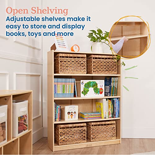 ECR4Kids Classic Bookcase, 48in, Adjustable Shelves, Natural