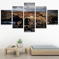 SIGNWIN 5 Panel Canvas Wall Art Calming Waters for Home Decorations Ready to Hang - 60