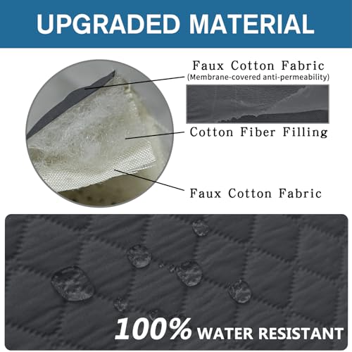 Ystyle Housse Canapé d’Angle 2 Places Antidérapante Imperméable Gris