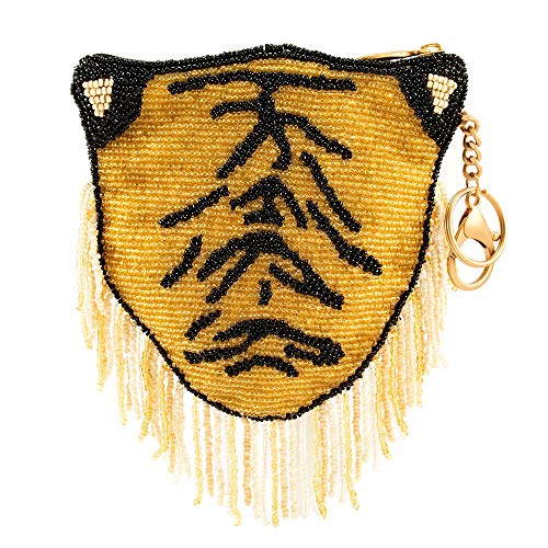 image for Mary Frances Disney Aladdin Rajah Beaded Coin Purse Key Fob, Multi, Ne