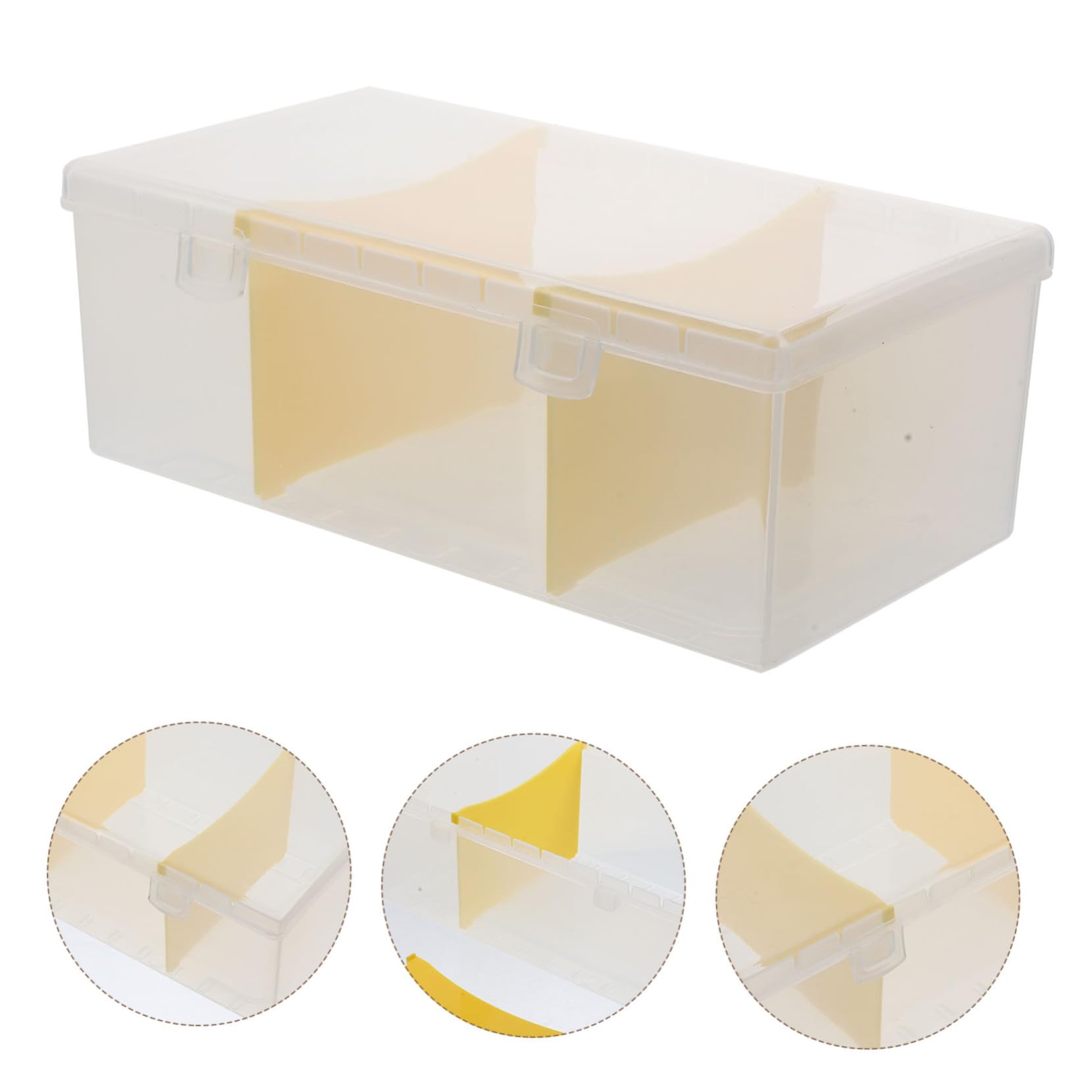 SHINEOFI Caja De 4 Piezas Mangas De Cartas Mostrar Organizador De Tarjeteros Juego De Cartas Caso Titulares Fundas Para Tarjetas De Carpeta Portátil Comercio Póster El Plastico Transparent