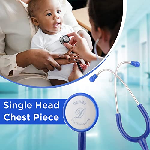 Image of Dr. Tech Classic II SS Stethoscope Heart Beat Monitoring Chest Piece Medical Instrument for Doctors, Nurses (Blue)