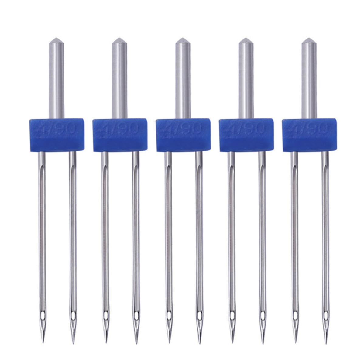 DOITOOL 100 Stück Elektrisches Multifunktions Zwillingsnadeln Satz für Nähmaschinen aus Metall Kompatibel mit Meisten Haushaltsnähmaschinen Einfach zu Lagern für Strickwaren und Jersey