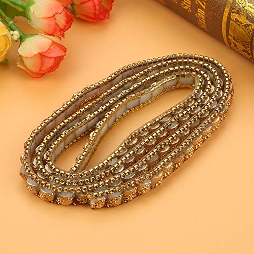 Fita de strass cintilante de 1 cm de largura, fita de casamento, envoltório de malha de cola de apoi