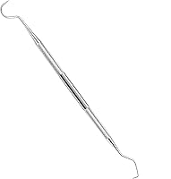 Vista 1 de Rascador profesional para tarter dental, 100% acero inoxidable, gancho de doble cara y púa en ángulo, herramienta de escultura de cera y arcilla, 1