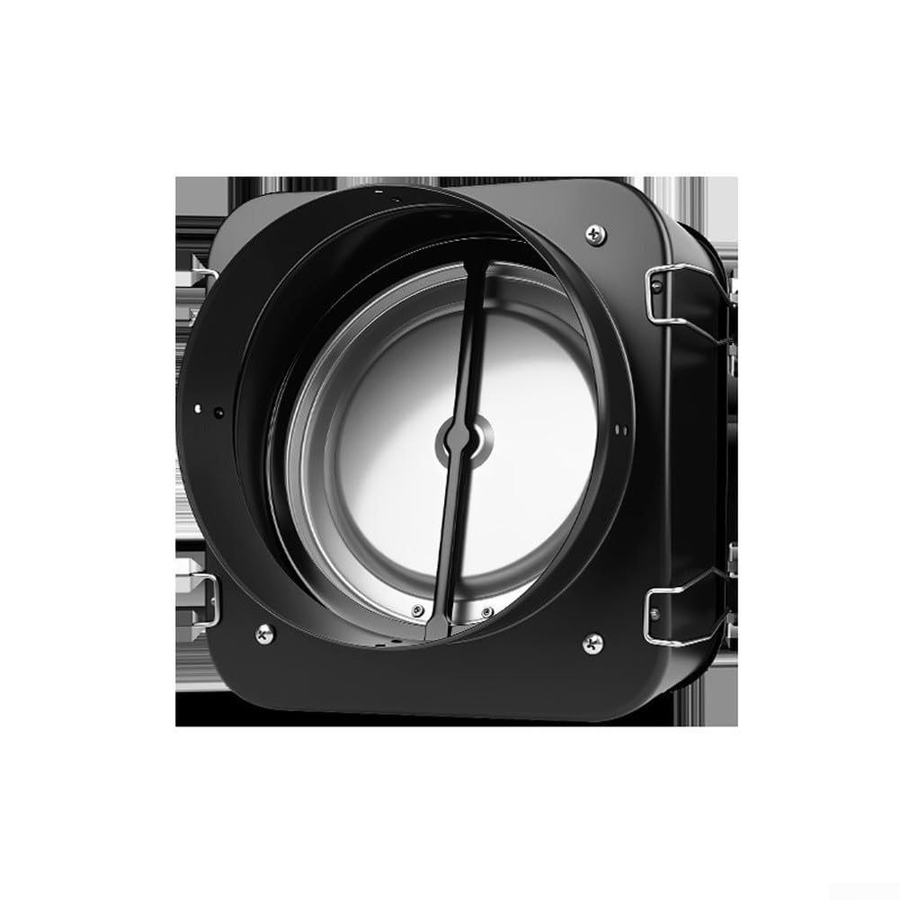 Valvola di ritegno ignifuga, 170 mm, 180 mm, in acciaio al carbonio, ammortizzatore di non ritorno, sfiato fumo, previene il riflusso, finitura nera (170)