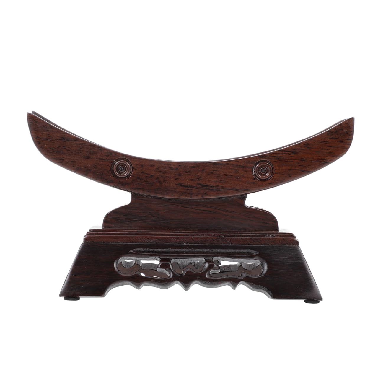 HONITANO Decorative Wooden Sword Holder Red Sandalwood Base Ebony Horn Display Stand Sword Rack for Home Martial Arts Display