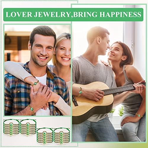 Cunno 24 Pieces Saint Benedict Virgin Mary Saint Jude Bracelet Catholic String Bracelets Rosary Bracelet for Women Bead Bracelets3