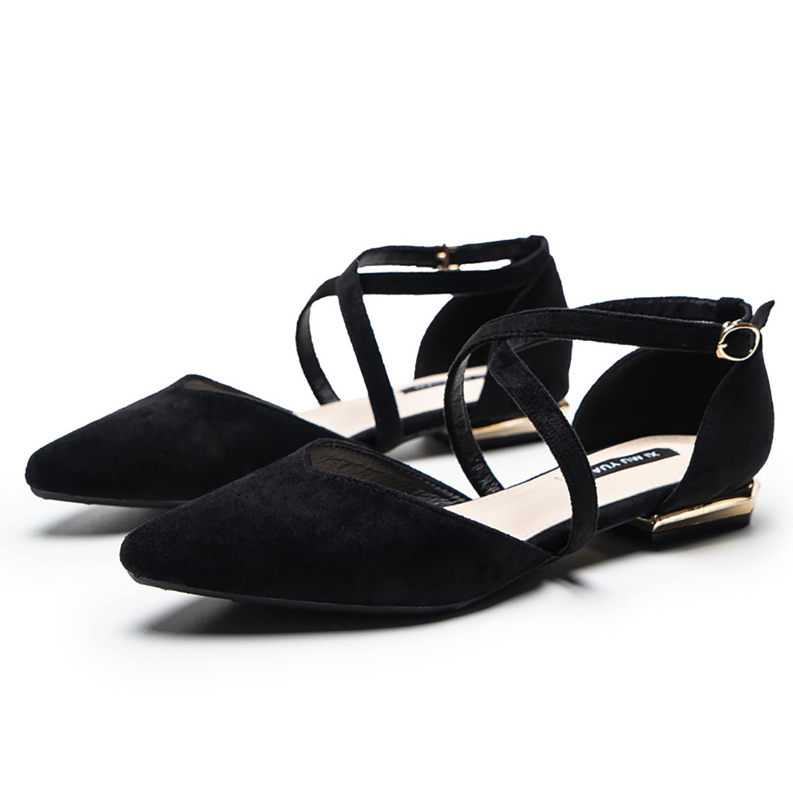Generisch Bailarinas Mujer Elegantes Puntiagudas, Zapatos Planos con Cerrados Elegantes Zapatos de Novia Planos, Suaves, Cómodos Zapatos de Noche con Hebilla Ligeros Zapatos Festivos Transpirables