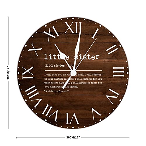 Littlesisterdefinitionpvcclockprimitivesayingsframelessclocksromannumeralsclocktypographyartprint12insilentnontickingroundwallclockforclassroomkitchenlivingroombathroom Urban Country Home Decor Little sister definition pvc clock primitive sayings frameless clocks roman numerals clock typography art print 12in silent non ticking round wall clock for classroom kitchen living room bathroom urban country home decor