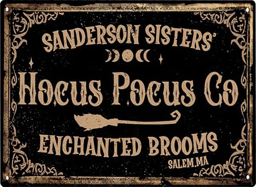 Vintage Witch House Tin Sign,Retro Halloween Metal Signs,Witch Wall Decor for Magic Home, Garden, Cafes, Bar, Mistery Club 8X12 inches (WITCH-06)