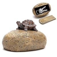 Schlüsselversteck Für Draußen, Stein Schlüsselversteck Schlüsselstein mit Geheimfach, Gefälschter Steins Fühlt Sich An Und Sieht Aus Wie Ein Echter Steins, Schlüsselsafe Aussen (Schildkröte)