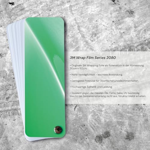 3M Wrap Film 2080 Self-Adhesive Car Film 30 x 152 cm for Car, Motorcycle, Boat, 3D Paint Protection Film with Air Channels for Film, HG336 High Gloss Green Envy - Image 4