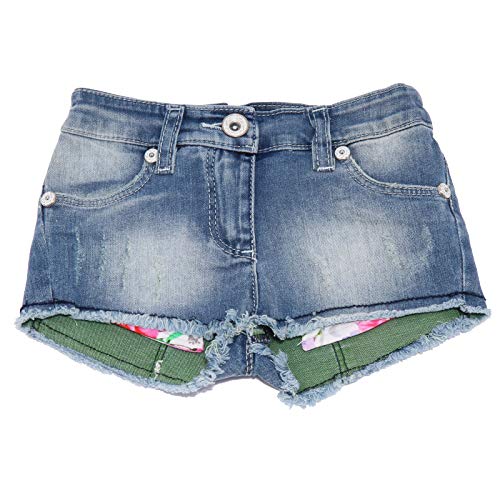 Bermuda bimba LULU' 5589AB en jean au look délavé authentique pour enfant