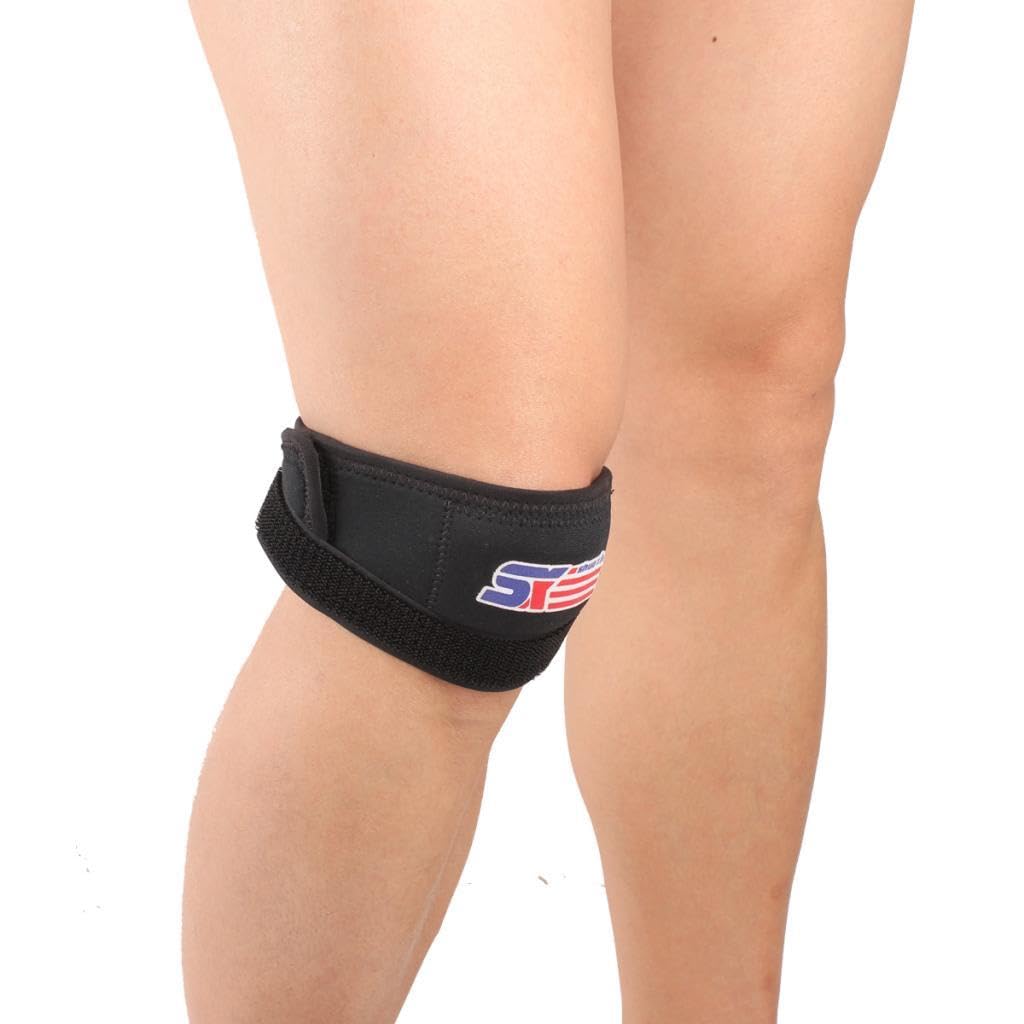 3 Piezas Correa Rotuliana Ajustable Soporte Ortesis Envoltura Tendón Protector con Almohadilla Reforzada de Neopreno Y Nailon, 4 piezas