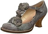 Futter Leder Neosens Damen S868 Fantasy Rococo Schuhe mit Vertikalen Streifen, Grau (Floral Grey), 36