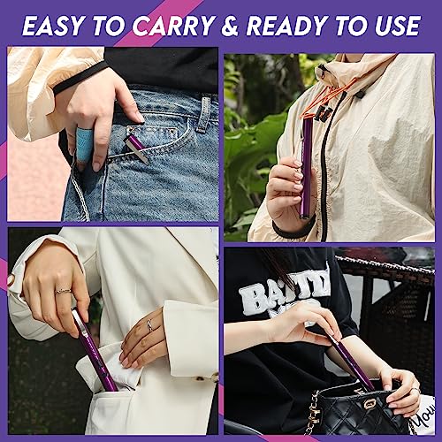 AIMHUNTER Mini Stun Gun Pen with LED Flashlight Safety Switch (Purple) - Thumbnail 6