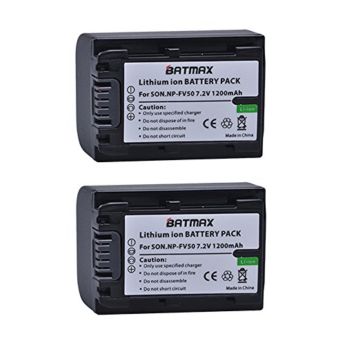 Batmax 2 Packs Battery + LCD Charger for Sony NP-FV30,NP-FV40,NP-FV50 Batteries;Sony FDR-AX53 HDR-CX230 HDR-CX220 CX330 CX380 CX455 CX900 CX430V TD30V FDR-AX100 Handycam Camcorder and More by Batmax - Image 2