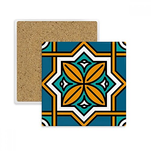 Coaster absorbant géométrique style Maroc pour tasses et verres multicolore