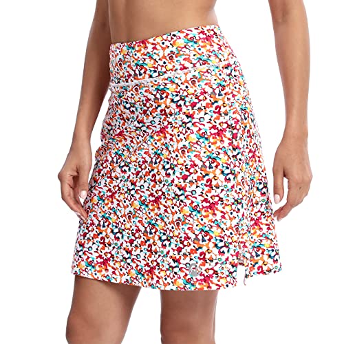 Image of M MOTEEPI Modest Knee Length Skorts Skirts for Women Tennis Athletic Golf Skort with Pockets UV Protection High Waist