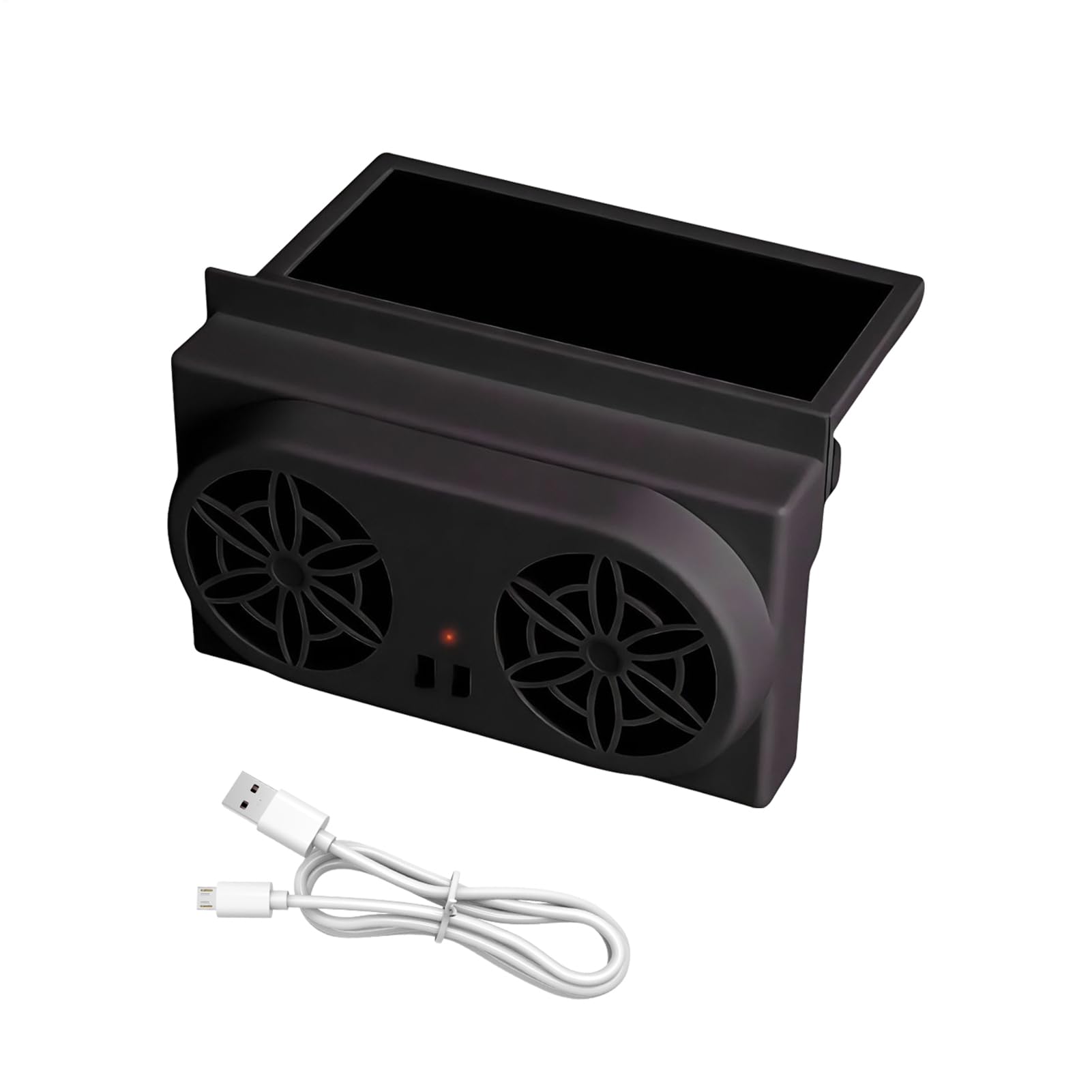 Manolyee Ventilatore Auto ad Energia Solare, Ventola Di Scarico Per Auto A Risparmio Energetico, Portatile Ricaricabile con Funzione Rinfrescante per Furgone Viaggi Esterni