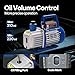 VIVOHOME Upgraded 4CFM 1/3 HP 1-Stage HVAC Vacuum Pump and 4 Way AC Manifold Gauge Set with Leak Detector, 5ft Hoses & Accessories for R134a R12 R22 R502 R410a Automotive Air Conditioner Maintenance