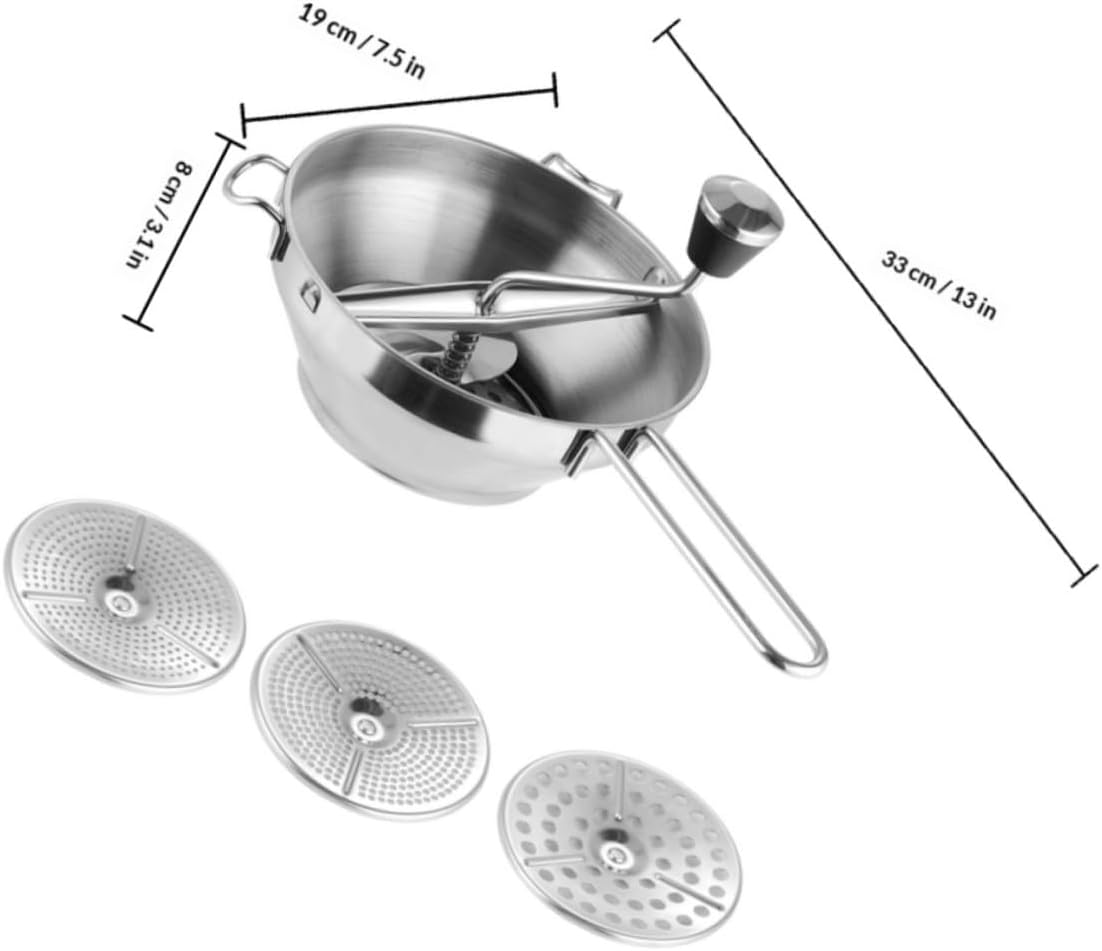 Gadpiparty Potato Ricer and Masher Stainless Steel Kitchen Masher Fruit Pressing Tool Portable Vegetable Crusher for Home Cooking and Mashed Potatoes Preparation