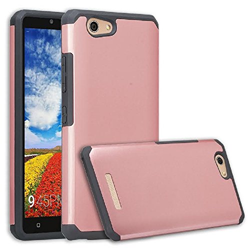 BLU Vivo XL Case, SOGA [Astro Guard Series] Hybrid Armor Cover Protector Case for BLU Vivo XL (V0030UU) - Rose Gold