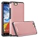 BLU Vivo XL Case, SOGA [Astro Guard Series] Hybrid Armor Cover Protector Case for BLU Vivo XL (V0030UU) - Rose Gold / Black