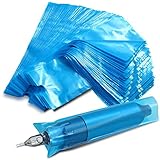 Tattoo Pen Machine Covers Disposable Cartridge Tattoo Machine Covers 200pcs 7.5x2.7' Pen Type Tattoo Grip Sleeves Tattoo Pen Bags for Tattoo Supplies Tattoo Machine Gun Accessories (Large)