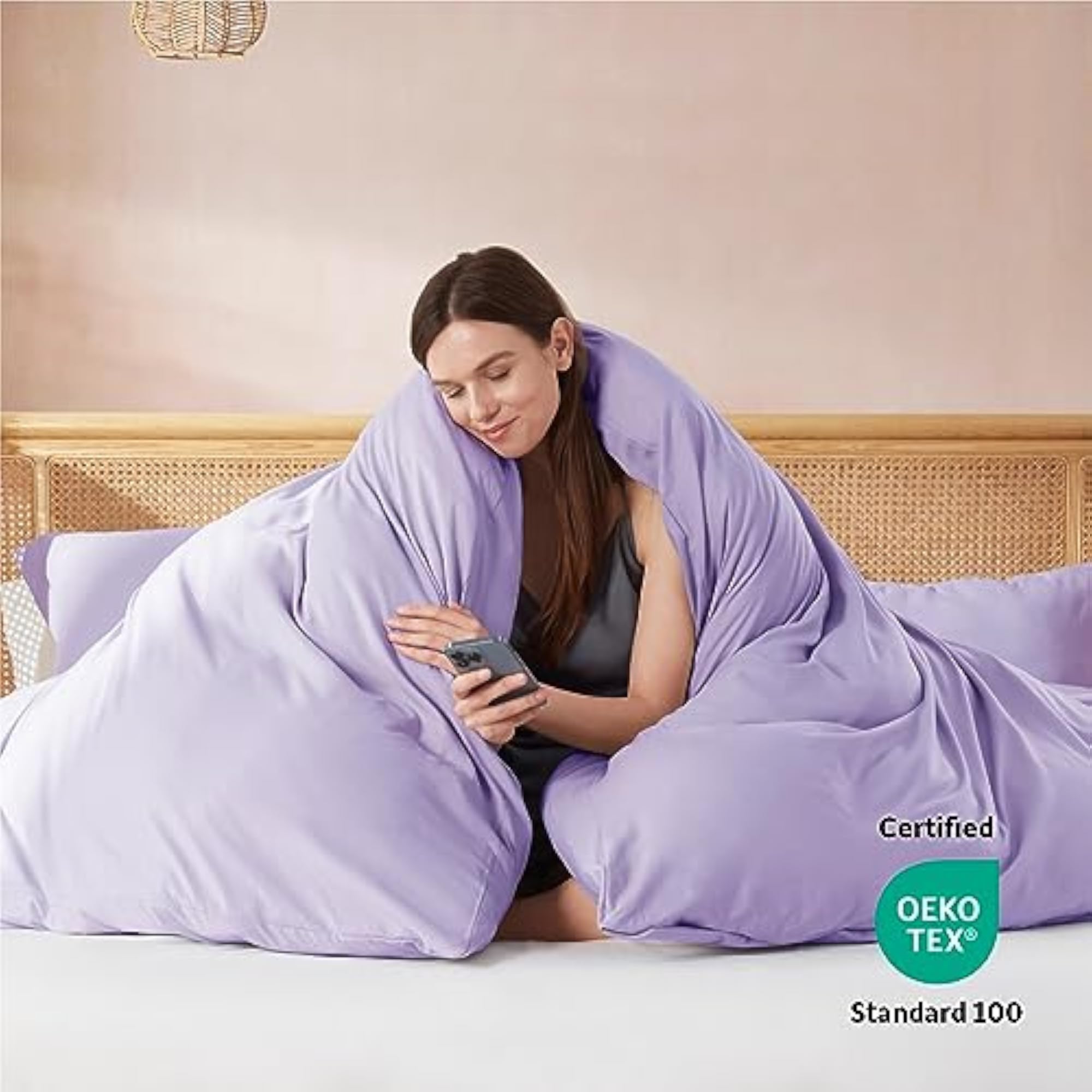 Luxury 100% Super Soft Microfiber Duvet Cover Set, Lilac Lavender