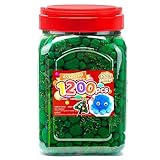 【Large Quantity】The pom poms are well packaged in a jar, include 1200pcs in each package, 1000pcs multicolored pompoms + 200pcs google eyes. The large quantity can meet your needs for all kinds of crafts. 【Assorted Size】The solid color pompoms: 1cm*6...