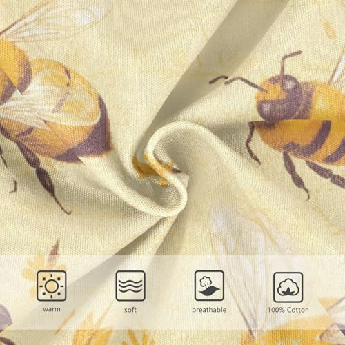 KLL Bees on Yellow Baby Boys Soft Briefs Breathable Children Undies3