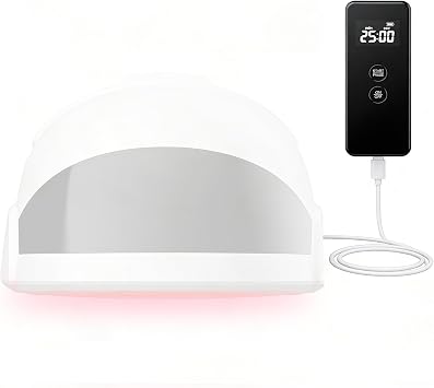 Red Light Therapy Laser Cap Remote with 3600mAh Battery, 3600mAh Battery Pack in Equipment, Data Cable Connection, Compatible with LS-D601/LS-D620 Hair Growth Systems