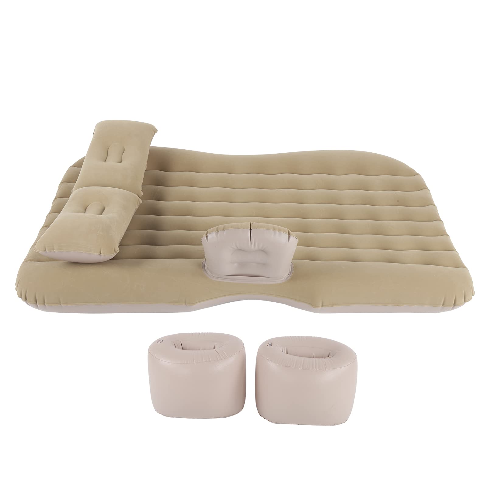 Sorandy Materassino Auto con Blocchi di Sicurezza, 132 X 80cm per Viaggio | Materiale PVC, pompa elettrica 12V, adatta per berline, riduzione del rumore, uso in campeggio